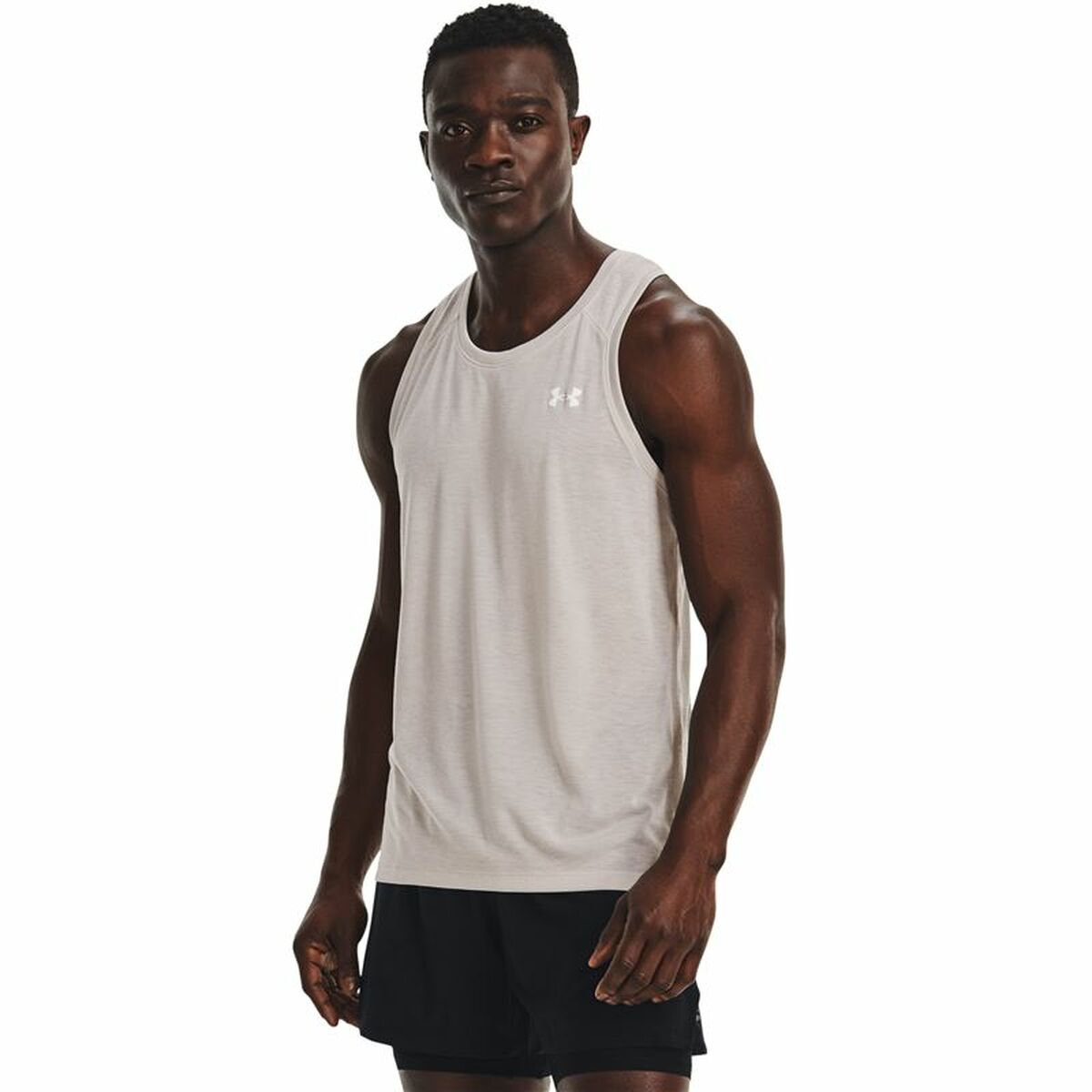 Ärmlös sporttröja Herr Under Armour Streaker Grå - 3