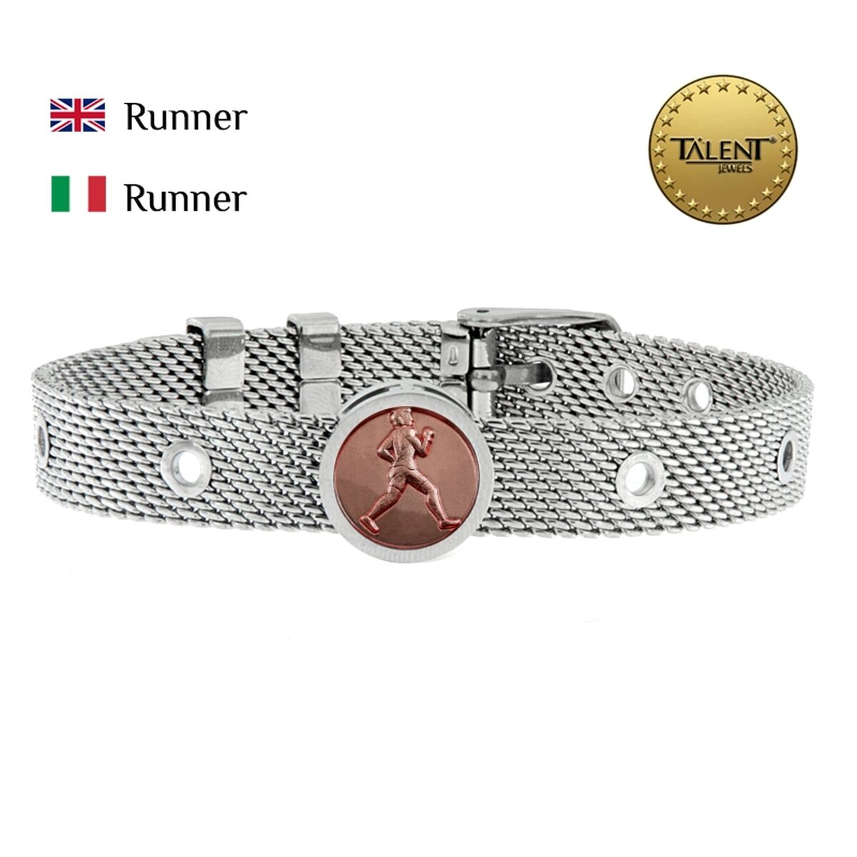 Unisexarmband Runner Talent Jewels TJA-1-19-02-1-235 Silvrig - 2