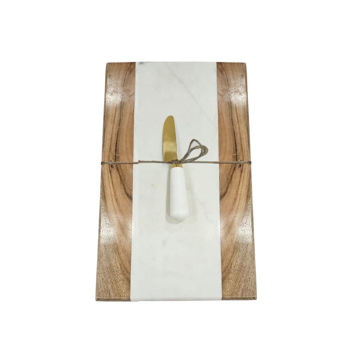 Skärbräda Home ESPRIT Vit Naturell 38 X 23 X 2 CM