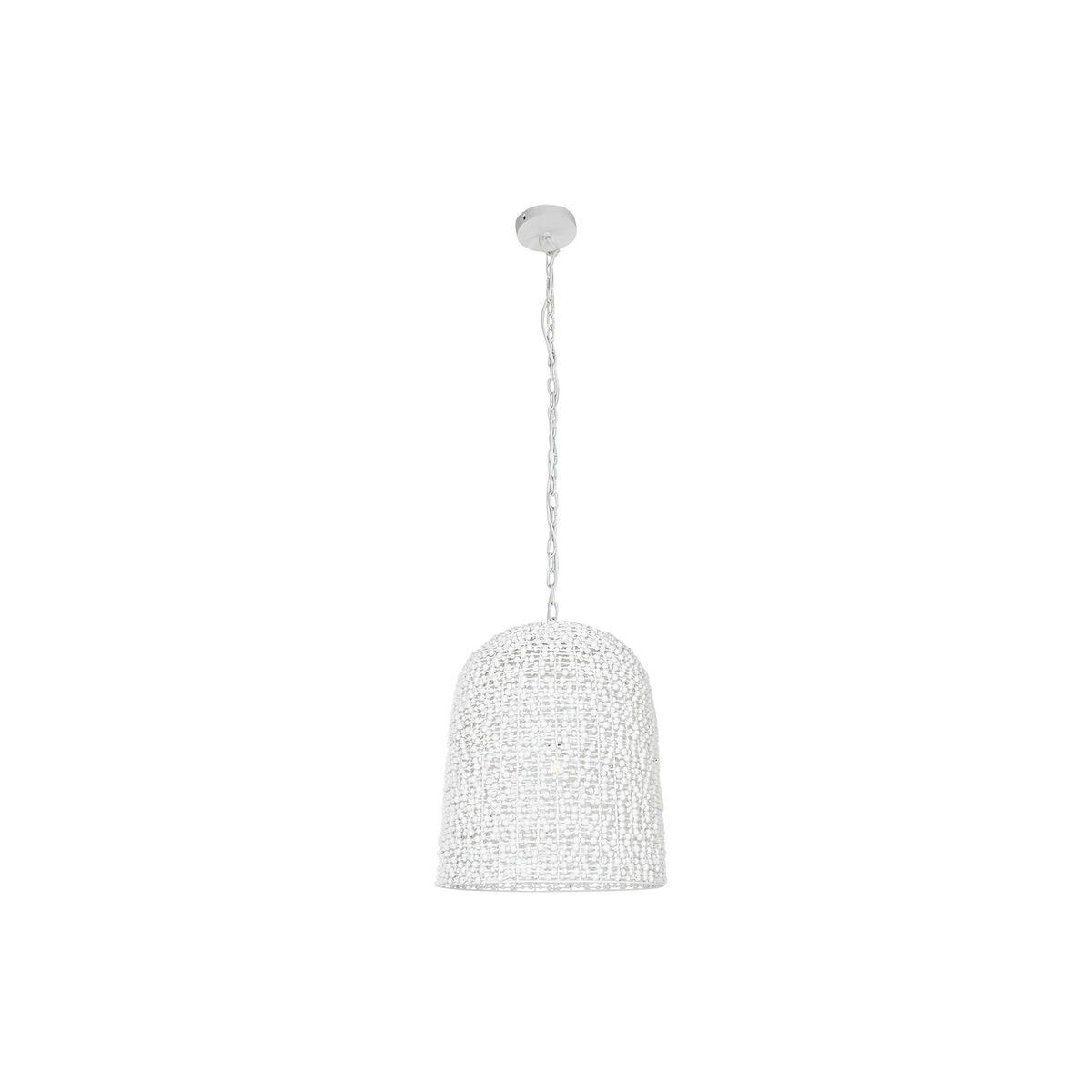 Taklampa Home ESPRIT Vit Trä Järn 50 W 58 x 58 x 71 cm