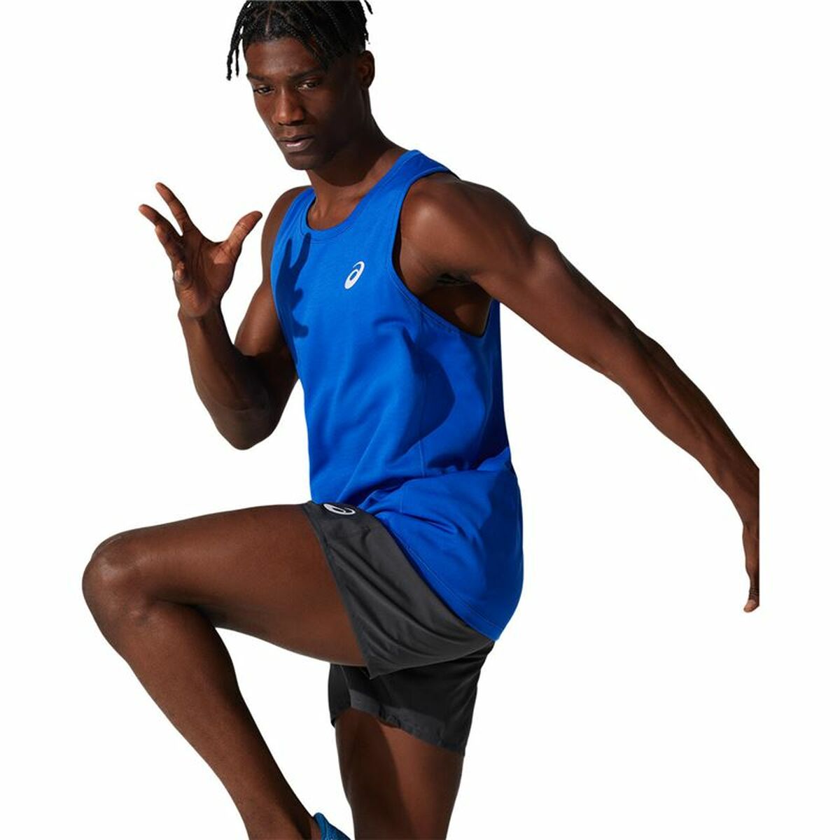 Ärmlös sporttröja Herr Asics Core Singlet Blå - 3