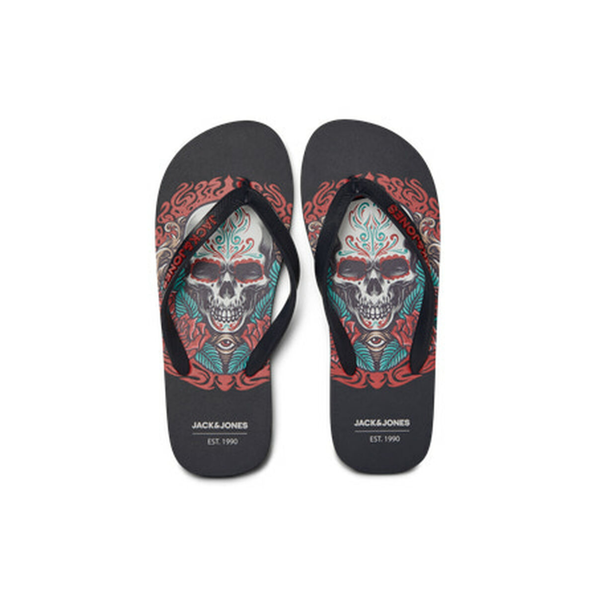 Strandtofflor för män Jack & Jones JFWSKULLS Svart