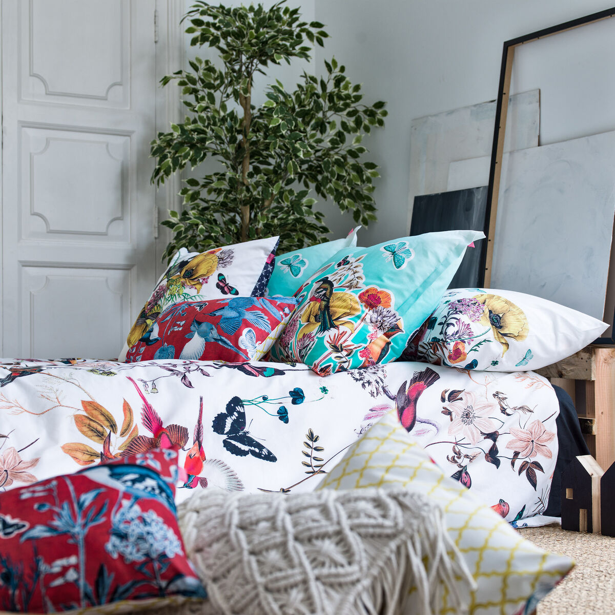 Påslakan HappyFriday Birds of paradise Multicolour 240 x 220 cm - 10
