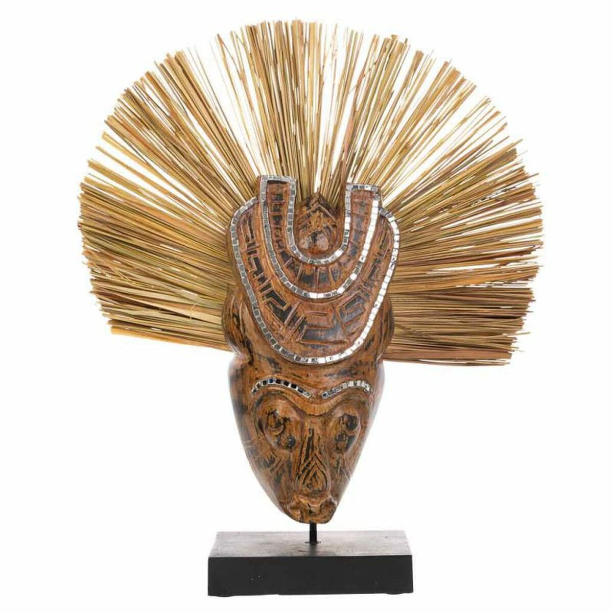 Prydnadsfigur Alexandra House Living Brun Mask 50 x 12 x 38 cm - 3