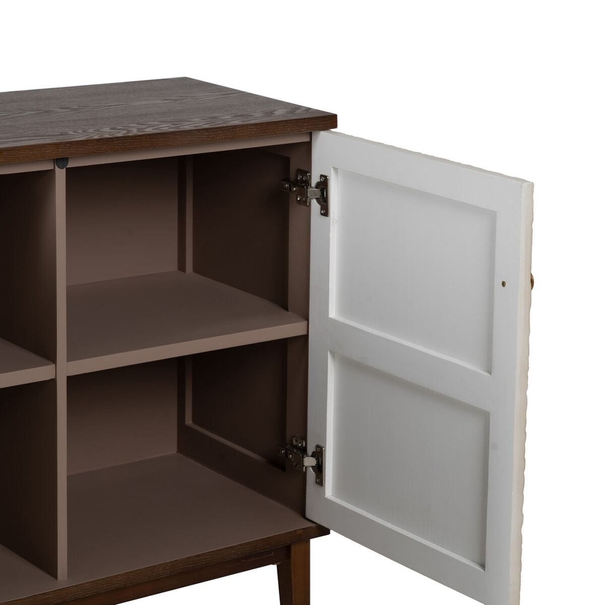 Skänk MANACOR Vit Brun furuträ 135 x 40 x 80 cm - 6