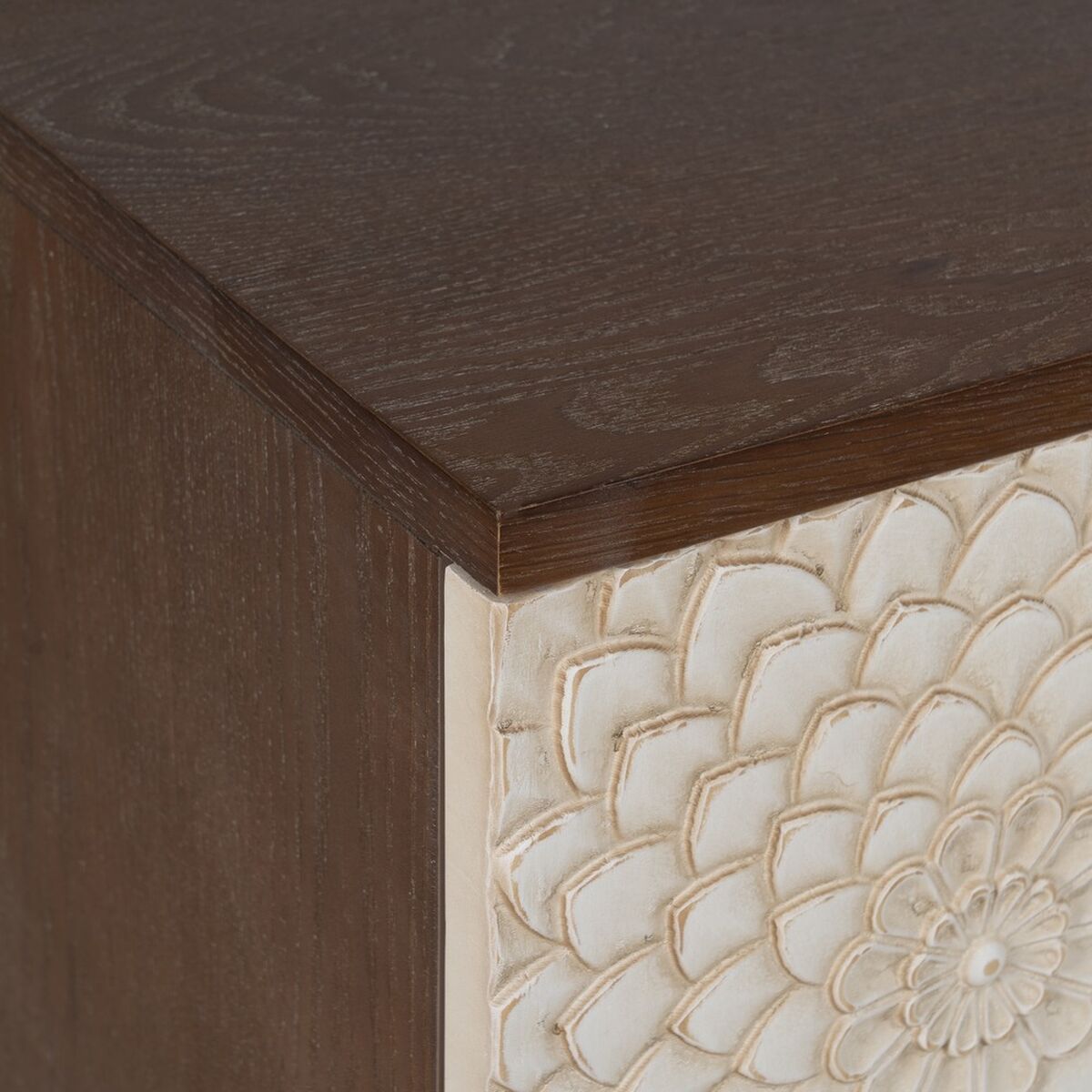 Skänk MANACOR Vit Brun furuträ 135 x 40 x 80 cm - 4