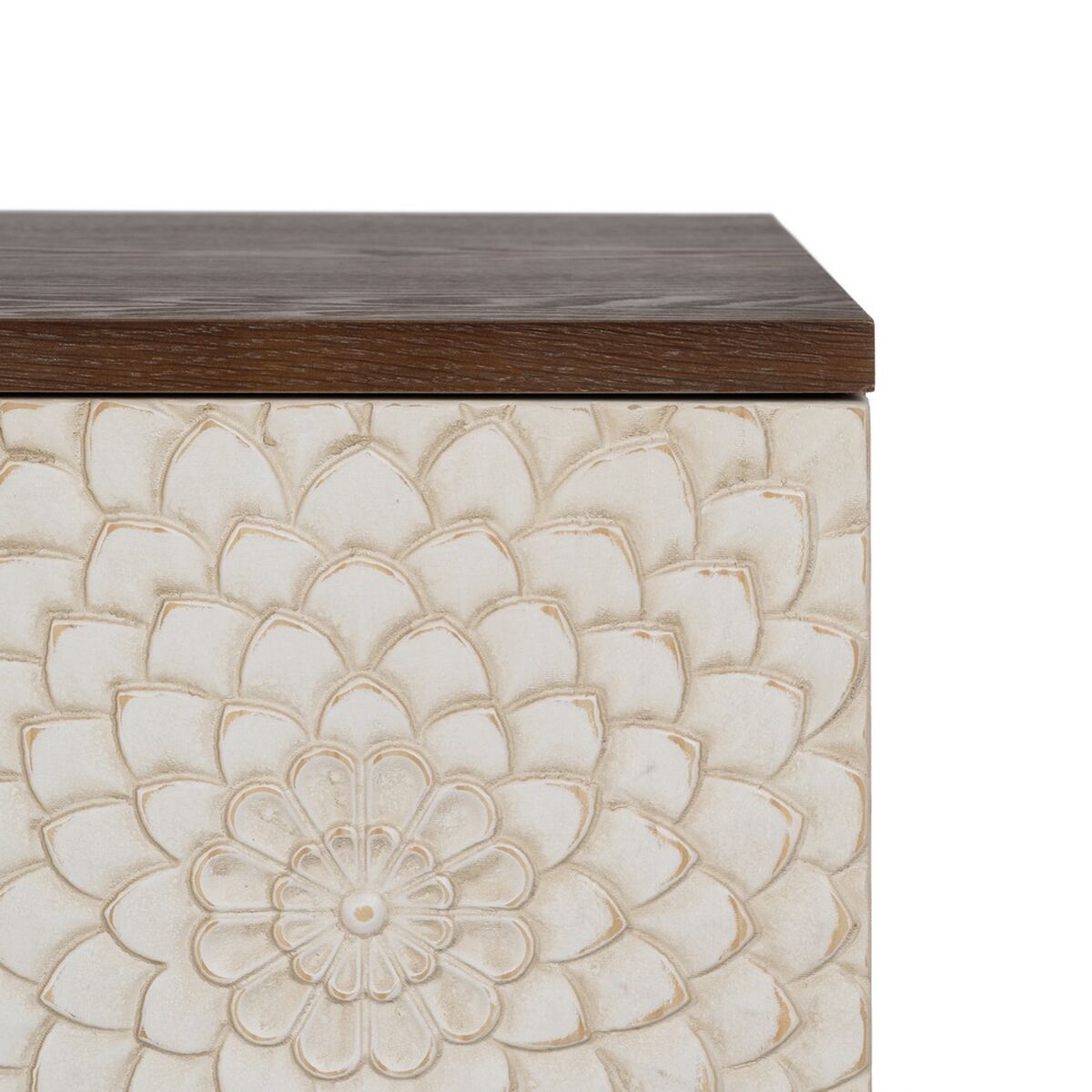 Skänk MANACOR Vit Brun furuträ 135 x 40 x 80 cm - 8