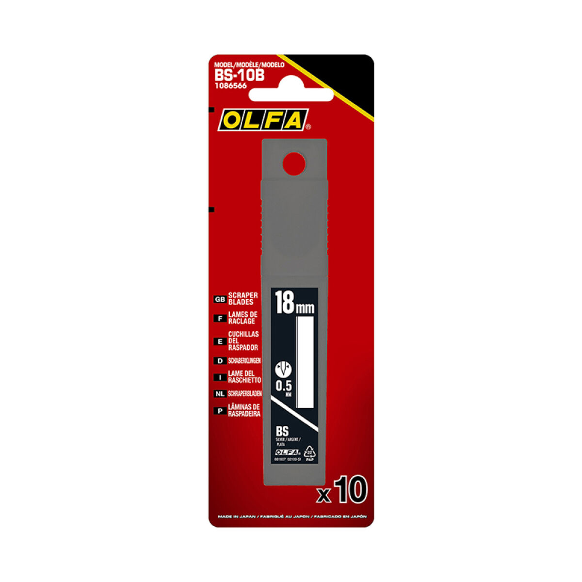 Knivblad Olfa bs-10b 18 mm 10 antal - 2
