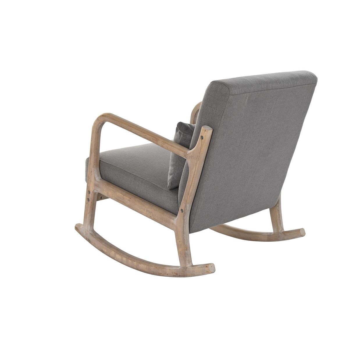 Gungstol DKD Home Decor Naturell Mörkgrå Polyester Gummiträ Sixties 66 x 85 x 81 cm - 7