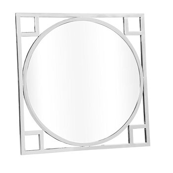 Väggspegel DKD Home Decor Silver Glas Stål (70 x 2 x 70 cm)