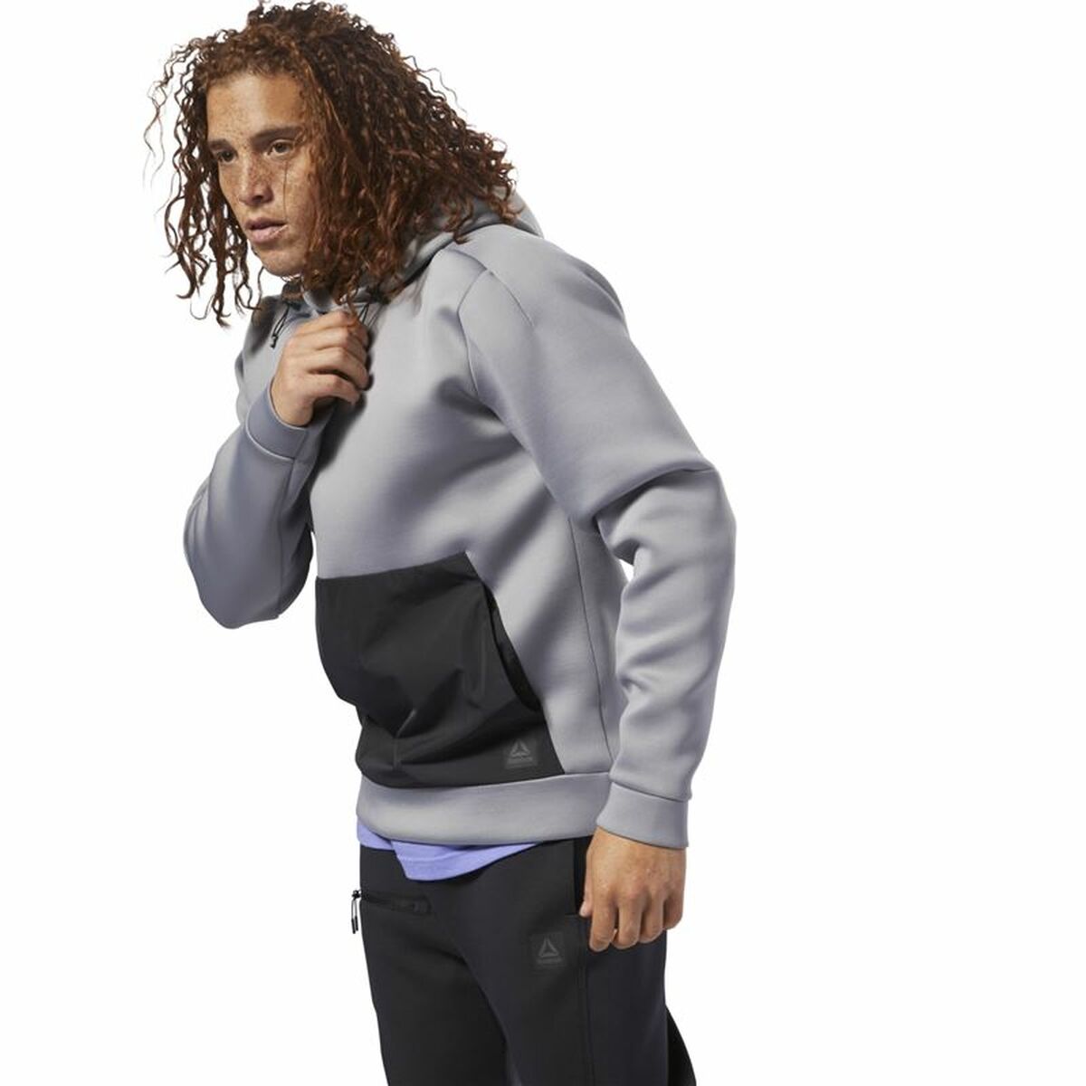 Tröja med huva Herr Reebok Supply Tech Grå - 5