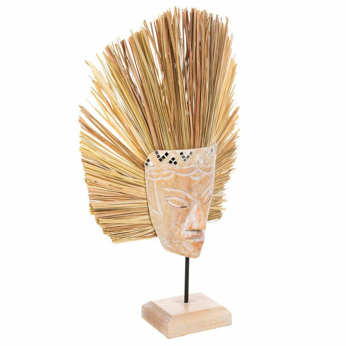 Prydnadsfigur Alexandra House Living Naturell Mask 53 x 13 x 30 cm