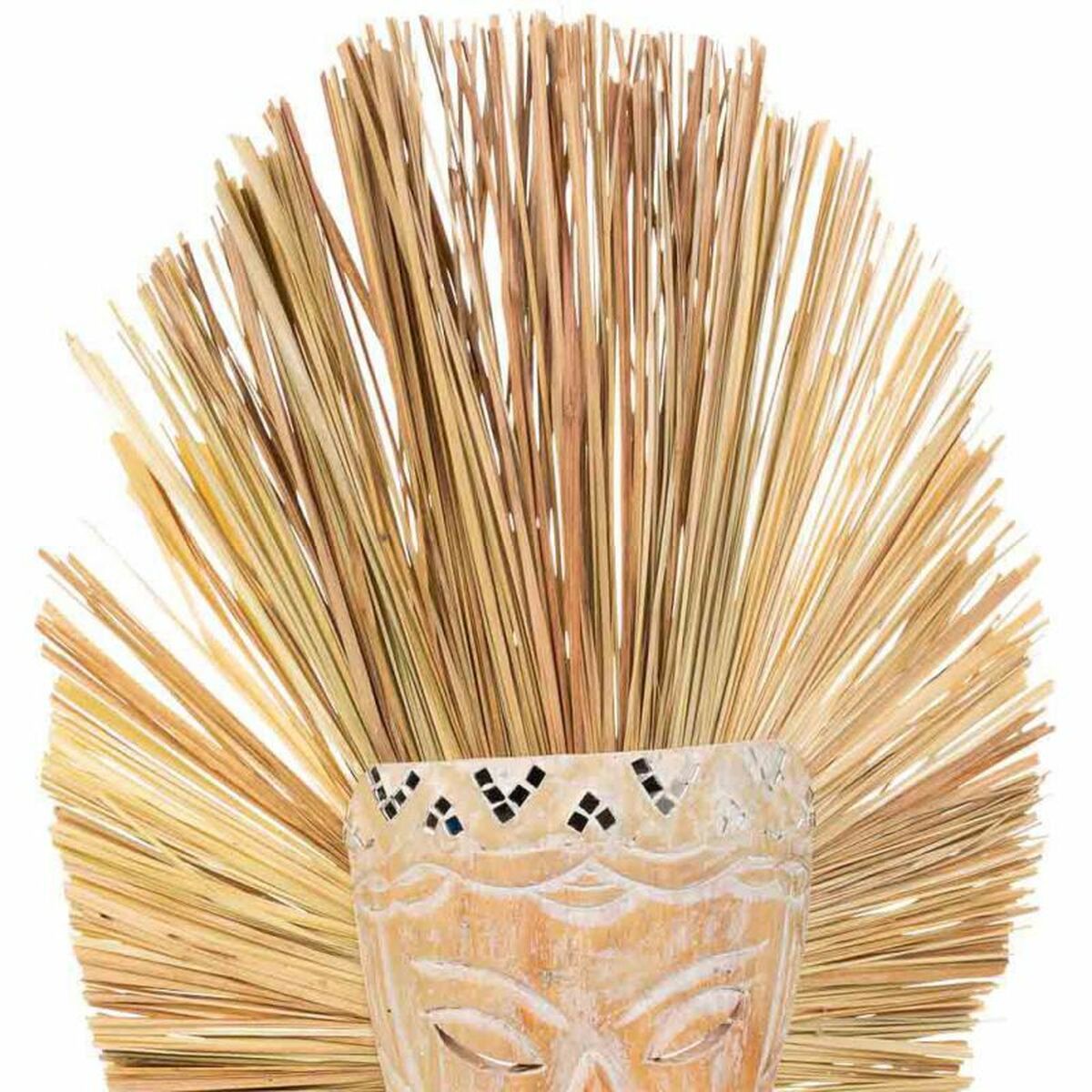 Prydnadsfigur Alexandra House Living Naturell Mask 53 x 13 x 30 cm - 5