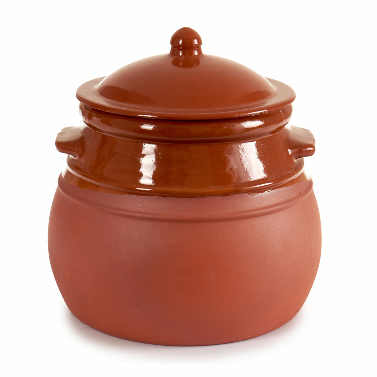 Gryta med lock Terrakotta 4,5 L 25 x 27 x 25 cm (2 antal) - 5