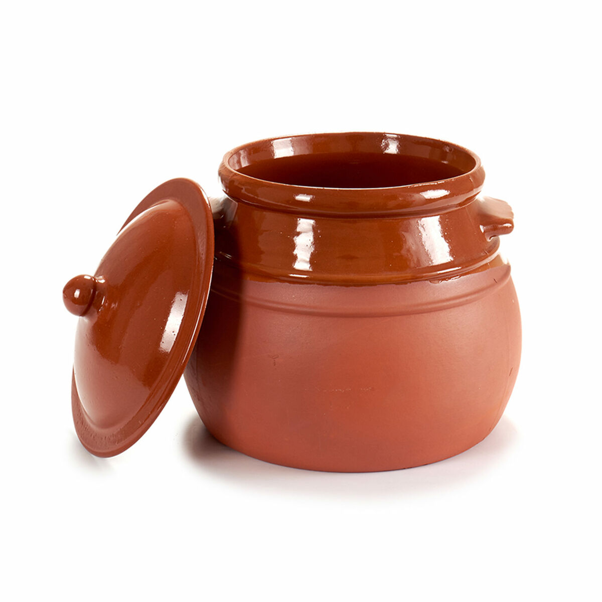 Gryta med lock Terrakotta 4,5 L 25 x 27 x 25 cm (2 antal) - 4