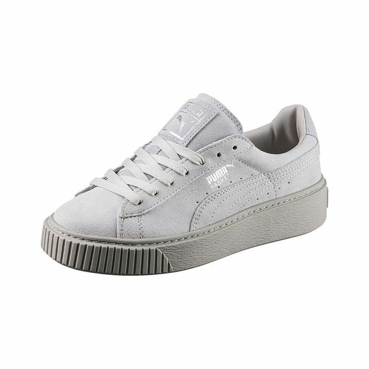 Gymnastiksko, Dam Puma Basket Platform Reset Vit - 13