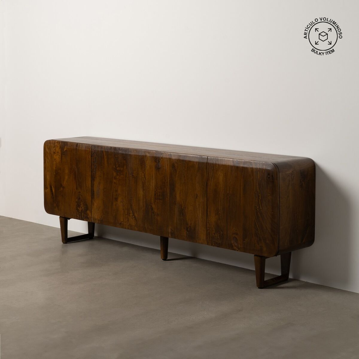 Skänk Brun Svart Mangoträ 234 x 44 x 86 cm - 2