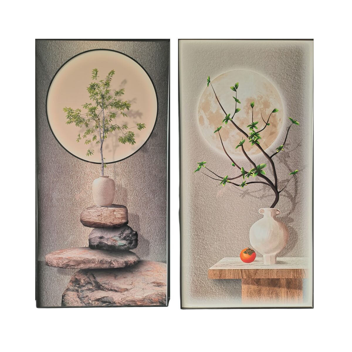 Tavla Home ESPRIT Aluminium Trä MDF 80 x 3,5 x 160 cm