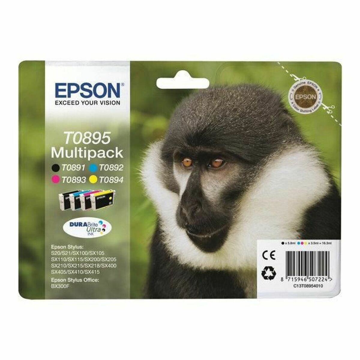 Original Bläckpatron Epson Gul Svart Turkos Magenta