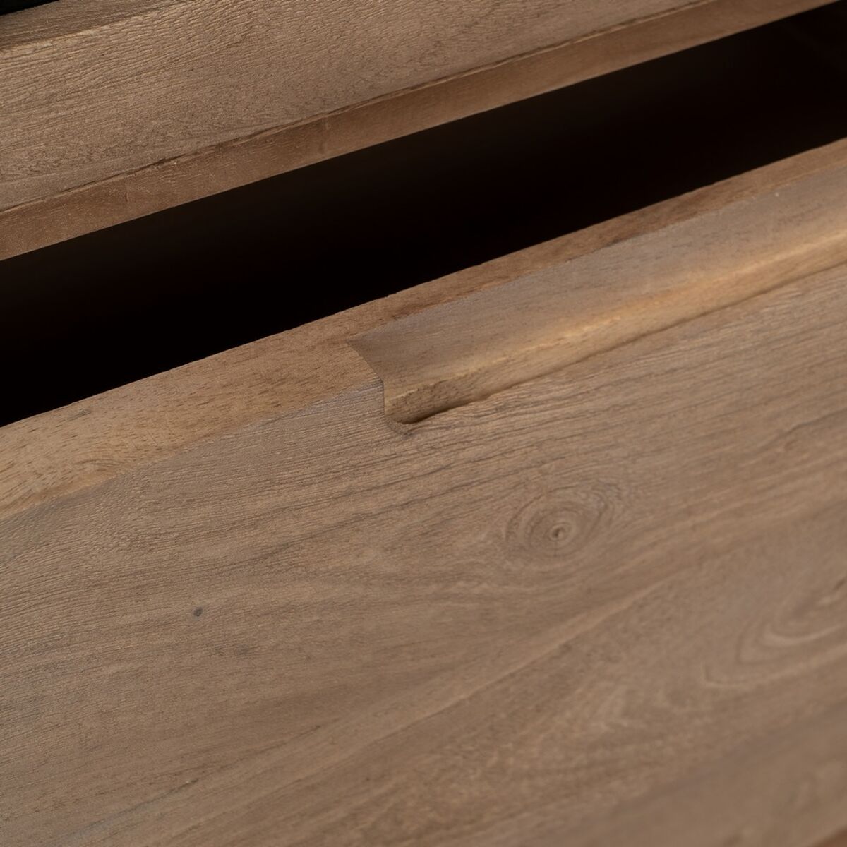 Skåp BURNIE Svart Naturell Glas Mangoträ 107 x 40,5 x 142 cm - 8