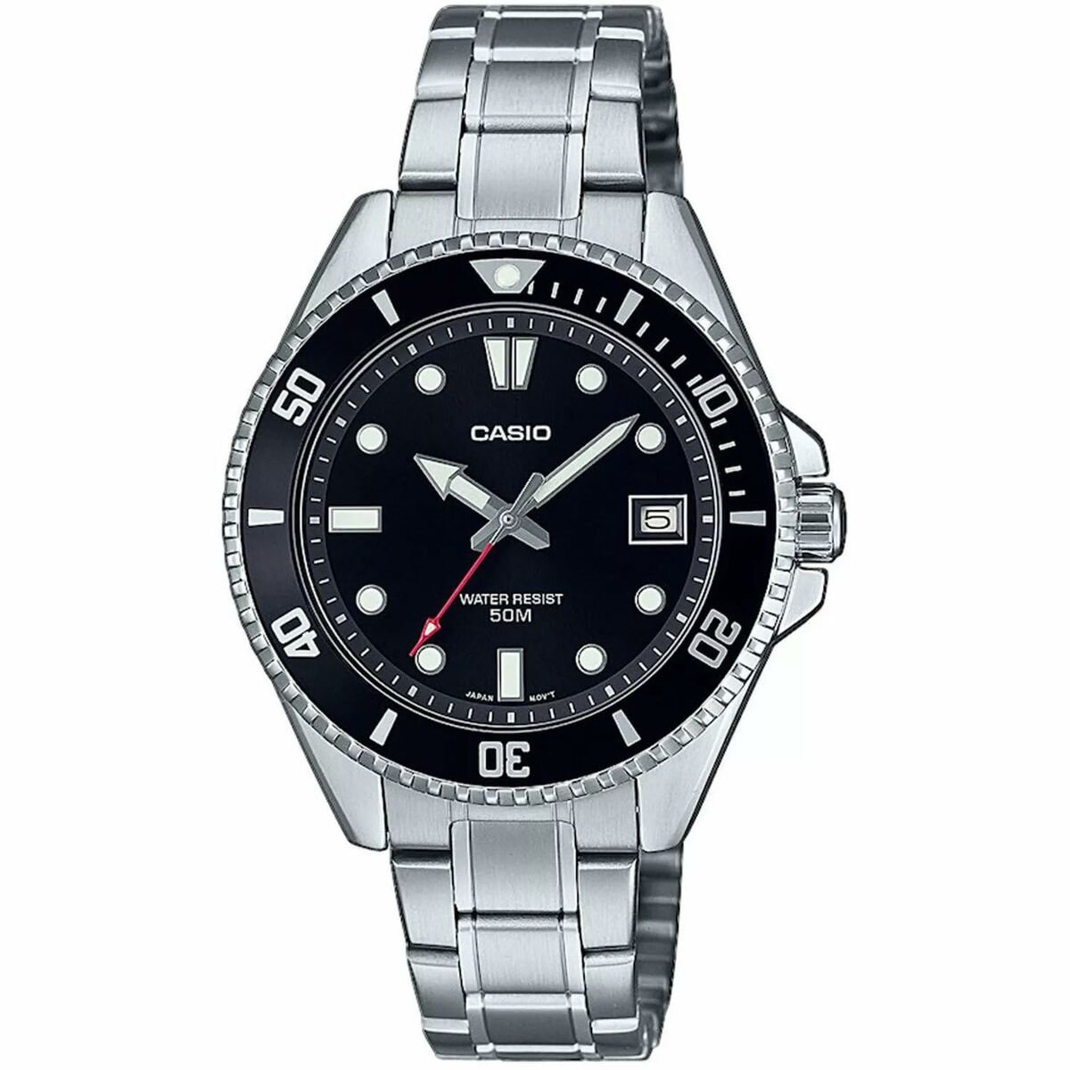 Herrklocka Casio MDV-10D-1A1VEF Svart Silvrig