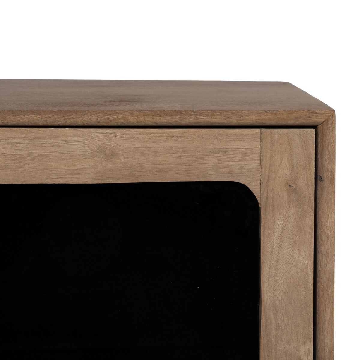 Skänk BURNIE Svart Naturell Glas Mangoträ 162 x 41 x 83 cm - 8