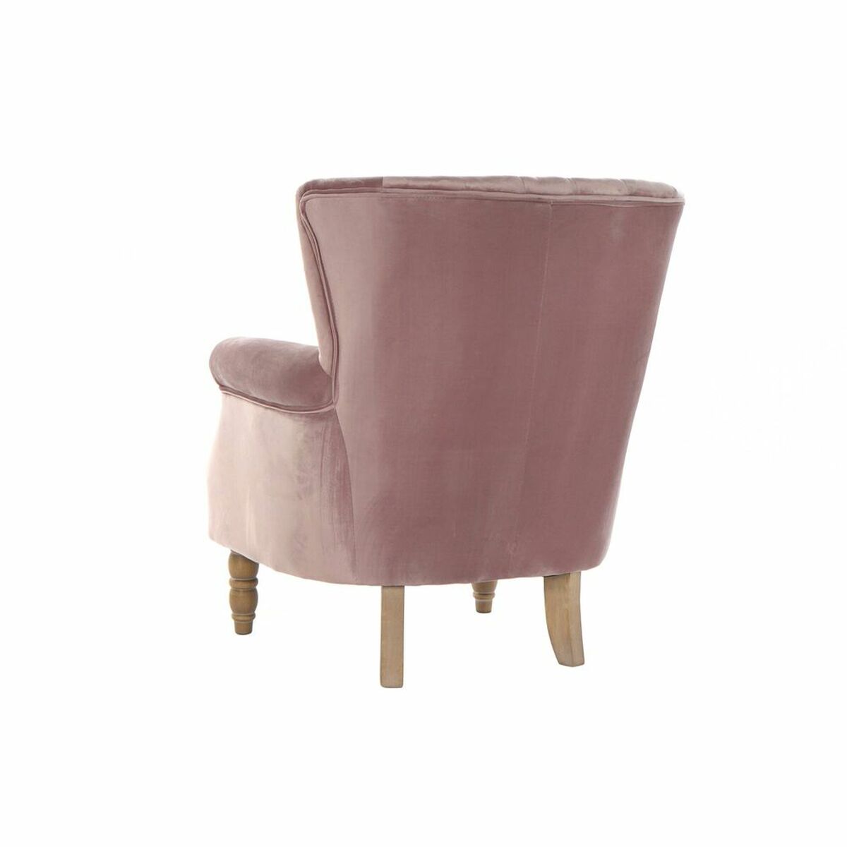 Fåtölj DKD Home Decor 73 x 70 x 87 cm Rosa Gummiträ - 3