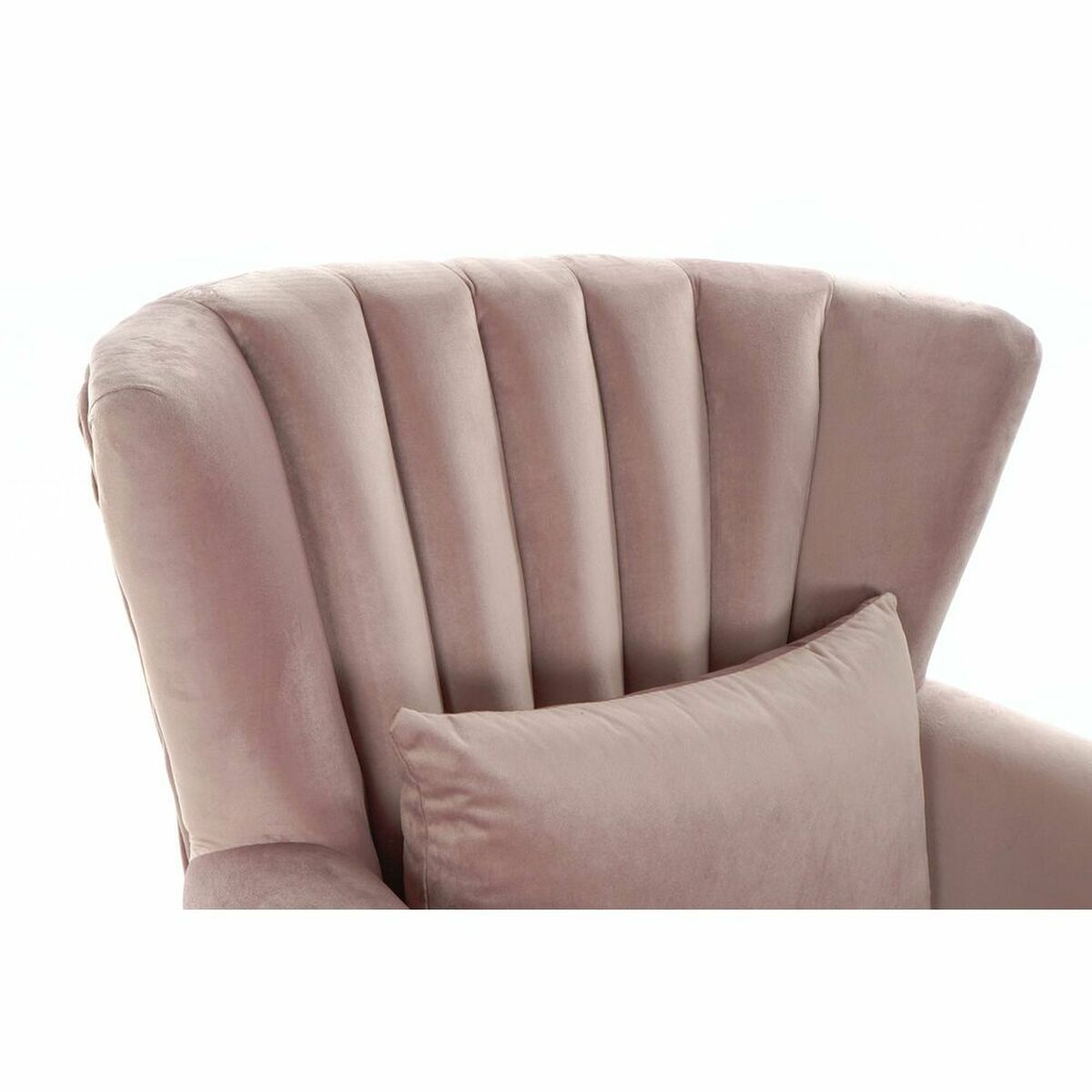 Fåtölj DKD Home Decor 73 x 70 x 87 cm Rosa Gummiträ - 4