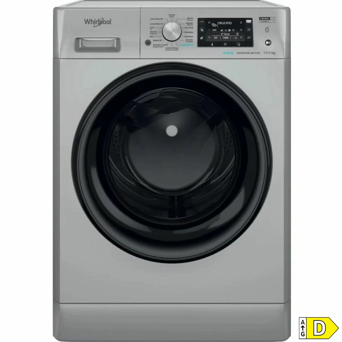 Washer - Dryer Whirlpool Corporation FFWDD 1174269 SBV SPT Silvrig 1400 rpm 7 kg - 4