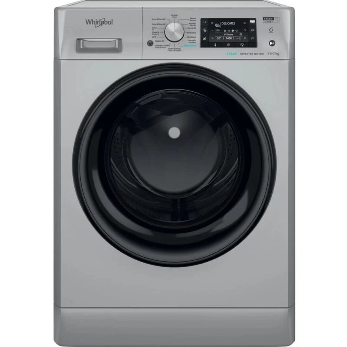Washer - Dryer Whirlpool Corporation FFWDD 1174269 SBV SPT Silvrig 1400 rpm 7 kg
