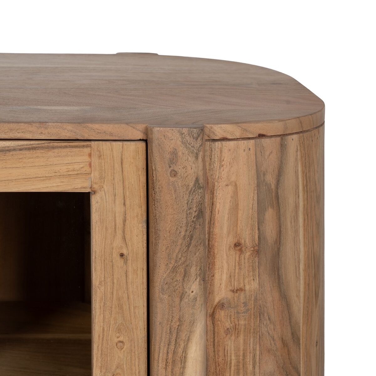 Skänk CREEL Naturell Glas Mangoträ 180 x 40 x 80 cm - 8