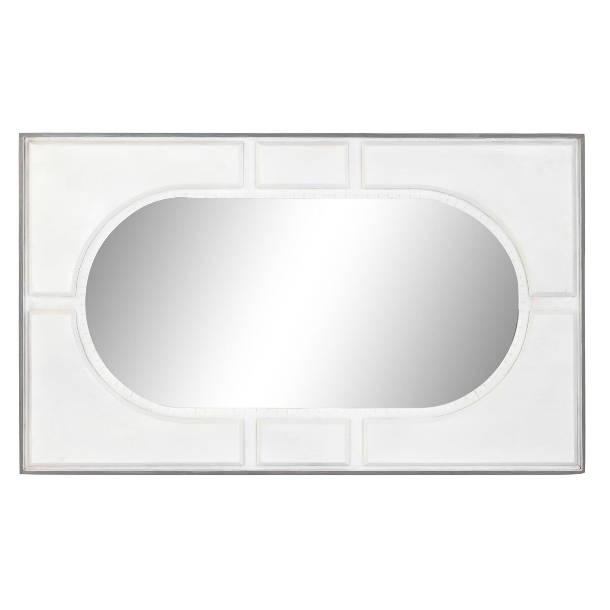 Väggspegel DKD Home Decor Vit Modern Romb 154 x 4 x 94 cm