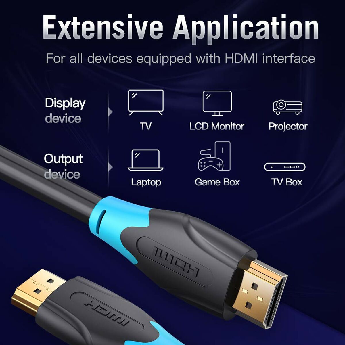 Kabel HDMI VARIOS AACBH Svart 2 m - 2