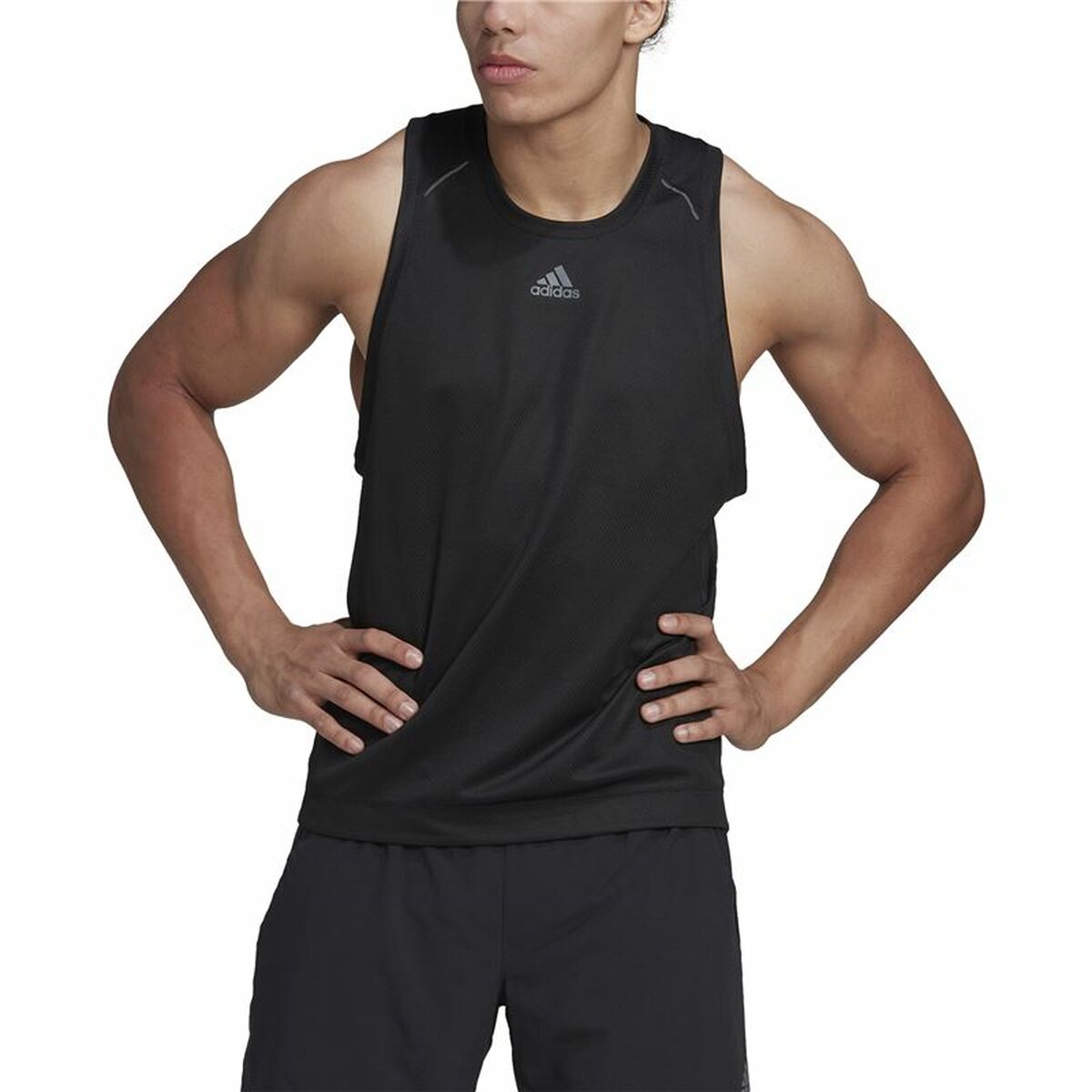 Ärmlös sporttröja Herr Adidas HIIT Spin Training Svart - 2