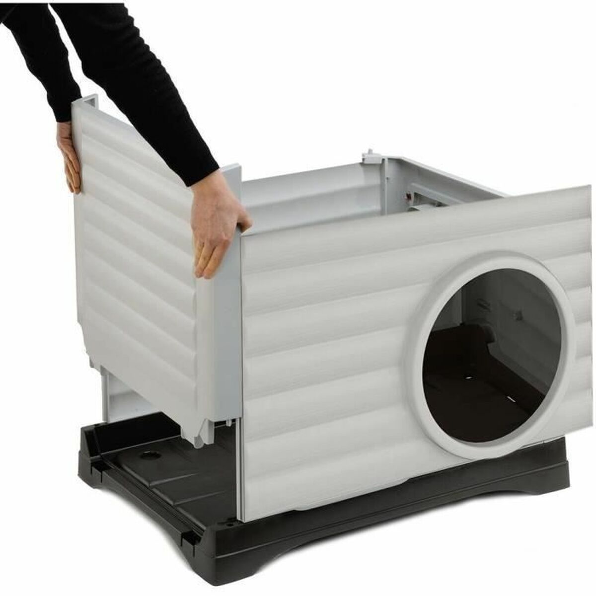 Husdjurssäng Ferplast PETVILLA 50 Harts Termoplast 38,5 x 43 x 38,5 cm Vit Grå - 2