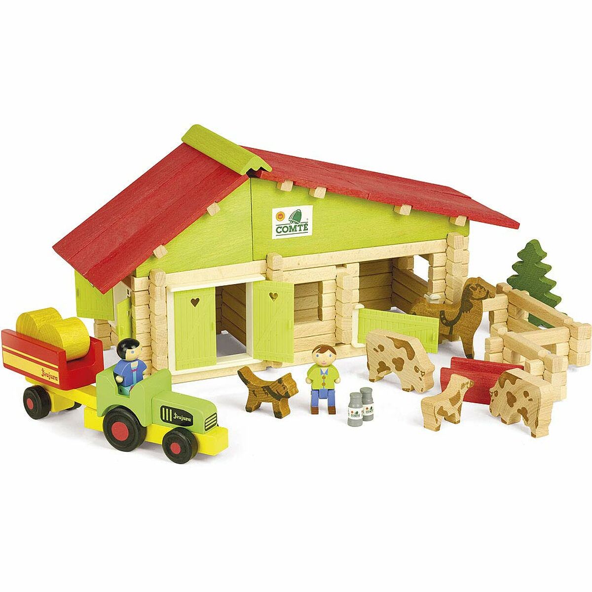 Bondgård med djur Jeujura Wooden Farm Playset - 3