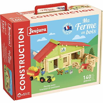 Bondgård med djur Jeujura Wooden Farm Playset