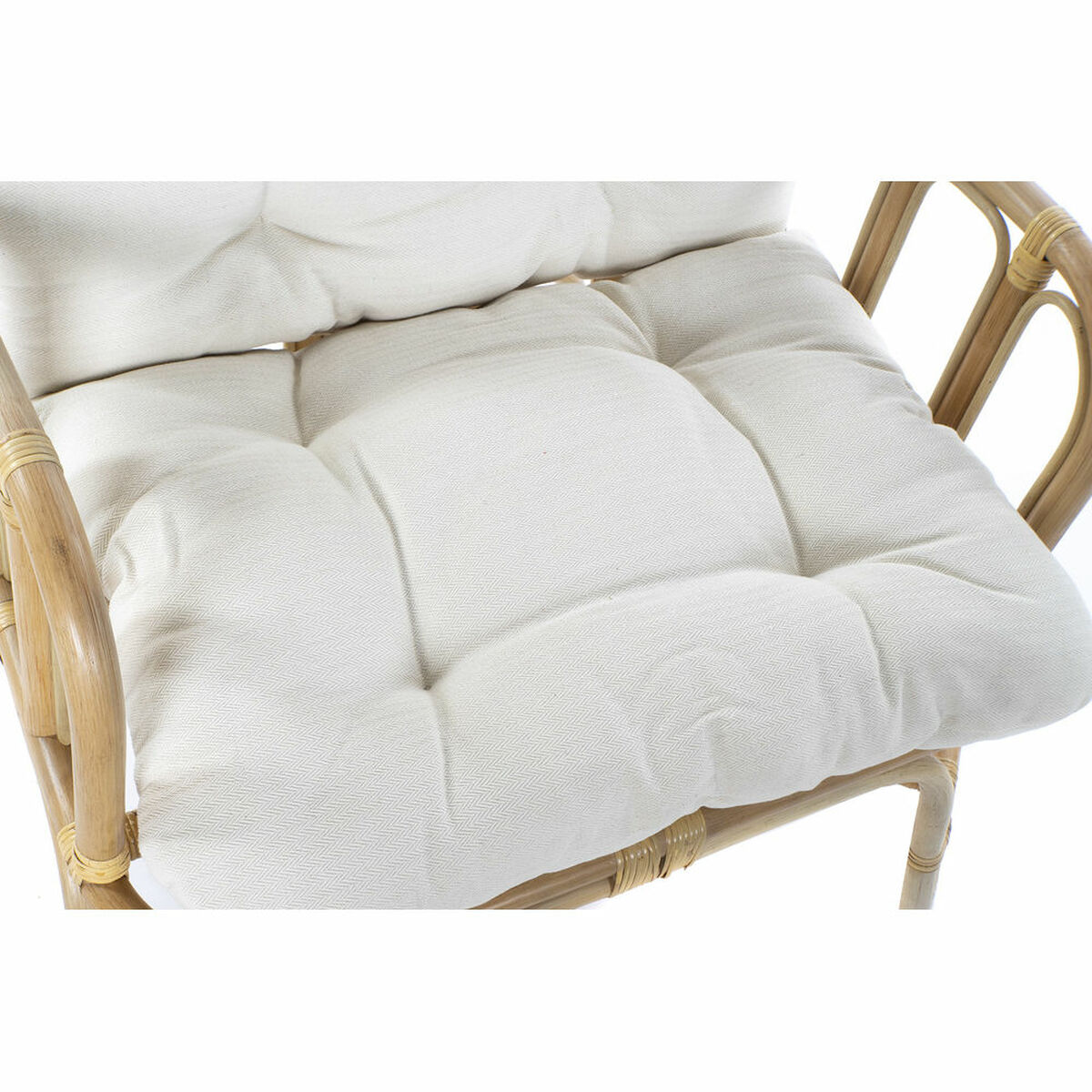 Fåtölj DKD Home Decor Beige Naturell Rattan 76 x 72 x 80 cm - 3