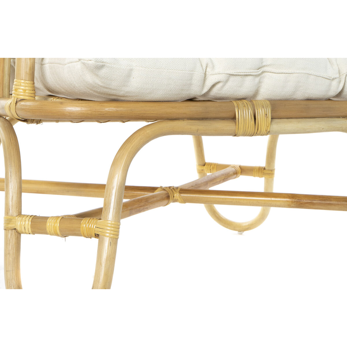Fåtölj DKD Home Decor Beige Naturell Rattan 76 x 72 x 80 cm - 4