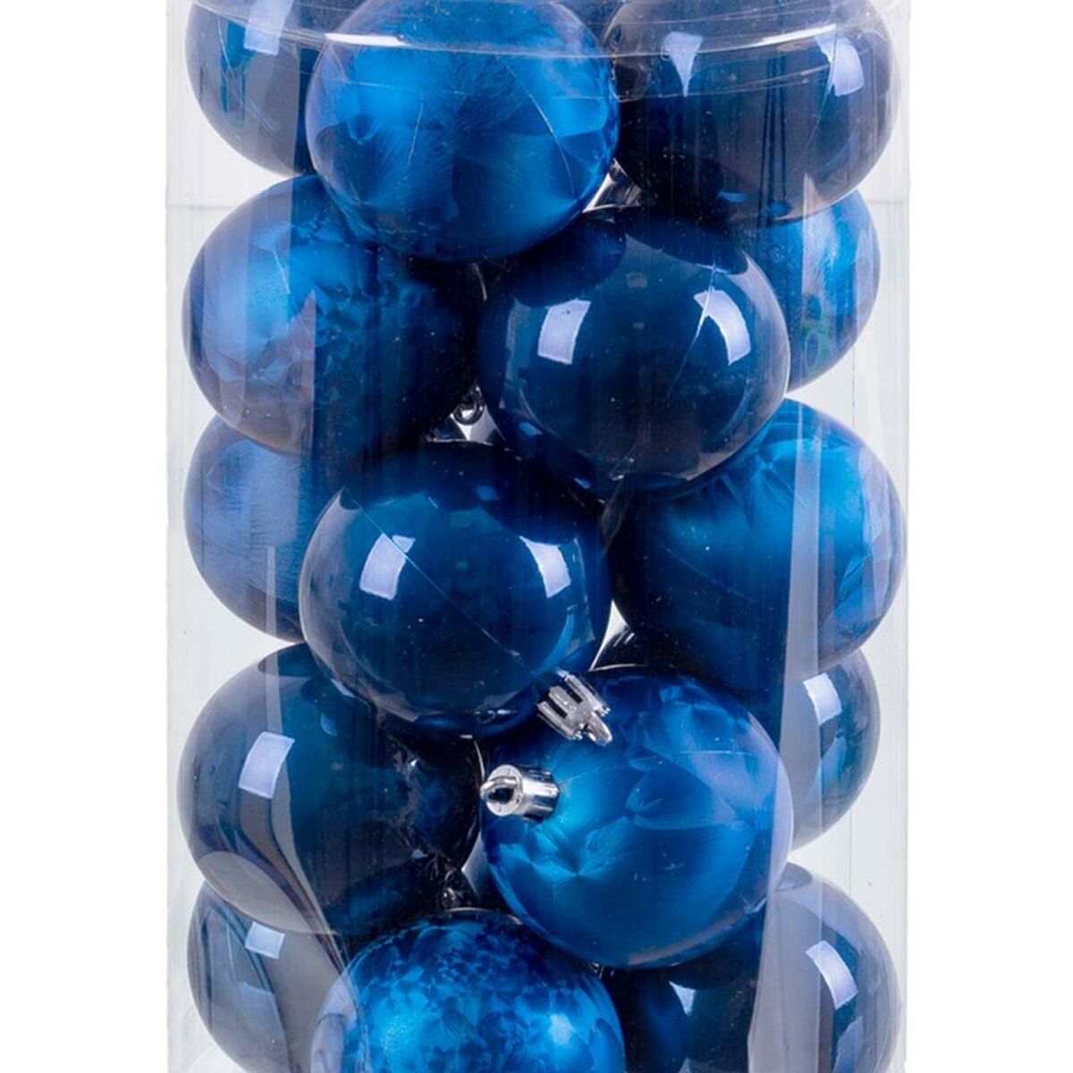 Julgranskulor Blå Plast 6 x 6 x 6 cm (20 antal) - 6