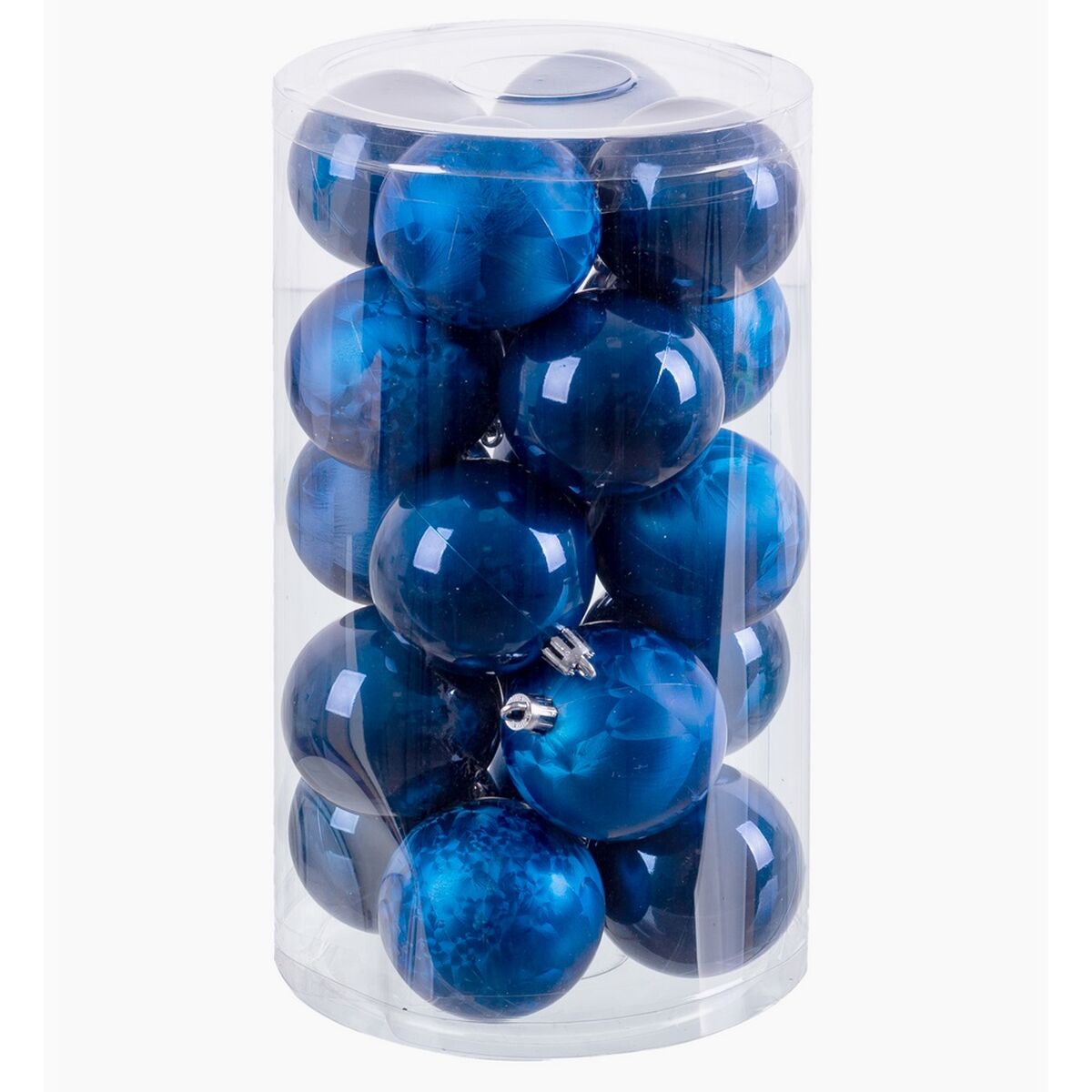 Julgranskulor Blå Plast 6 x 6 x 6 cm (20 antal) - 4
