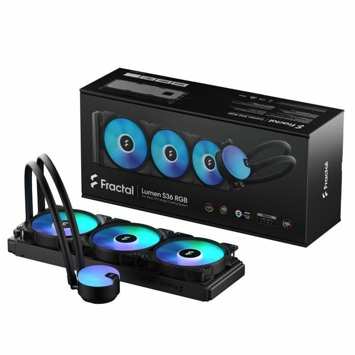 Bärbart Kylskåp Fractal Lumen S36 v2 RGB
