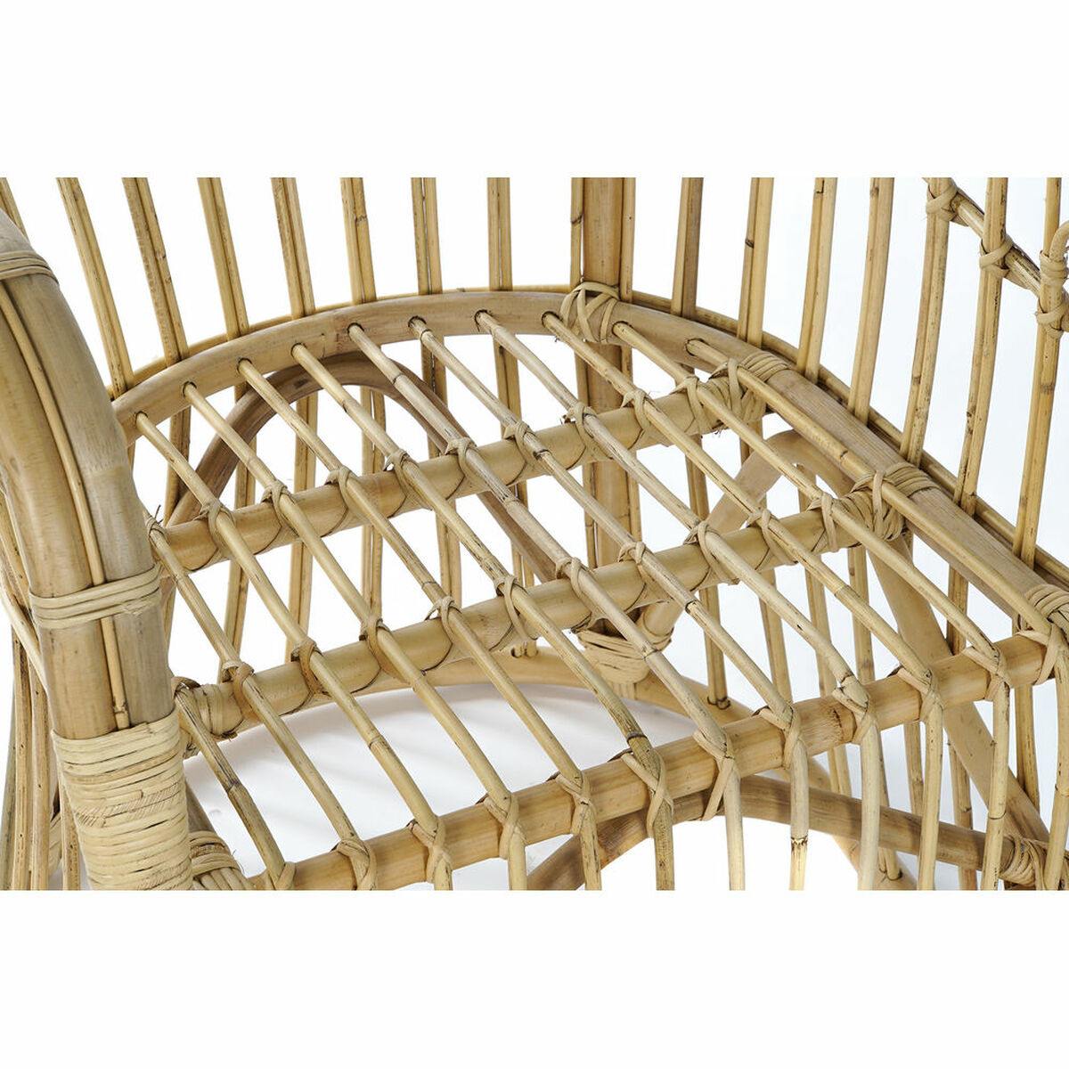 Fåtölj DKD Home Decor Ljusbrun Rattan (62 x 72 x 83 cm) - 4