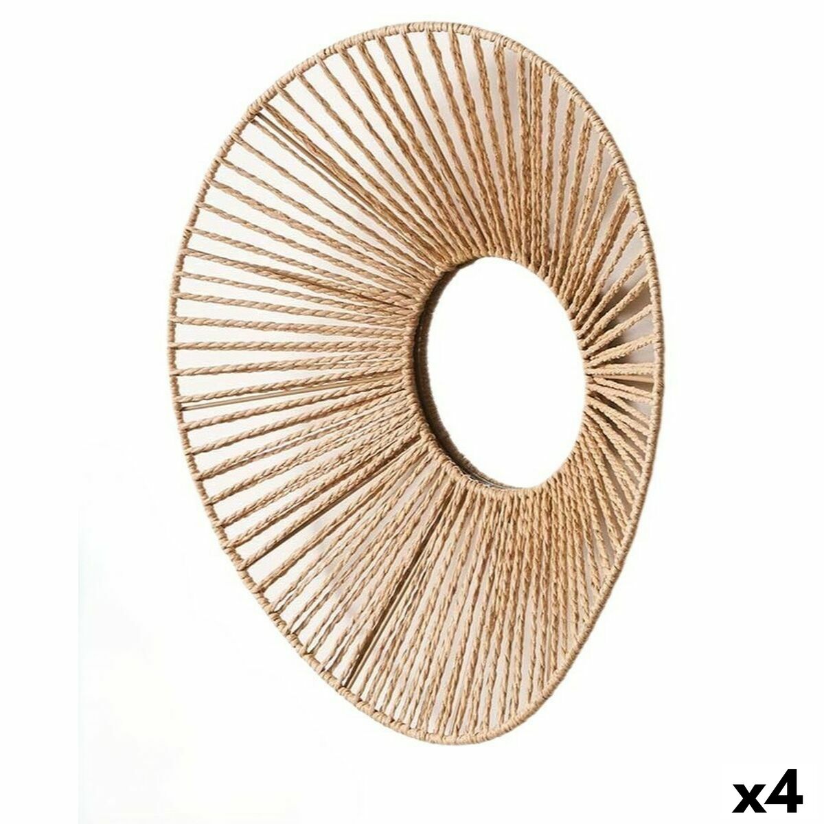 Väggspegel Gift Decor Naturell Avlång 43 x 13,5 x 38 cm (4 antal)