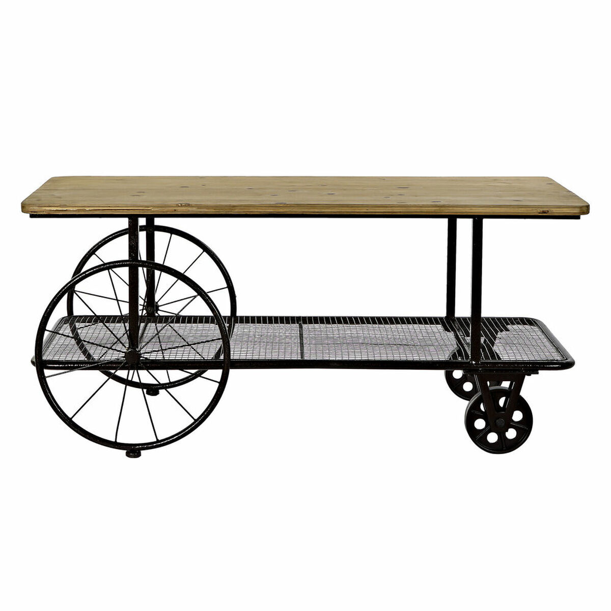 Sidobord DKD Home Decor Svart Koppar Naturell PVC Metall Gran 112 x 54 x 52 cm - 2