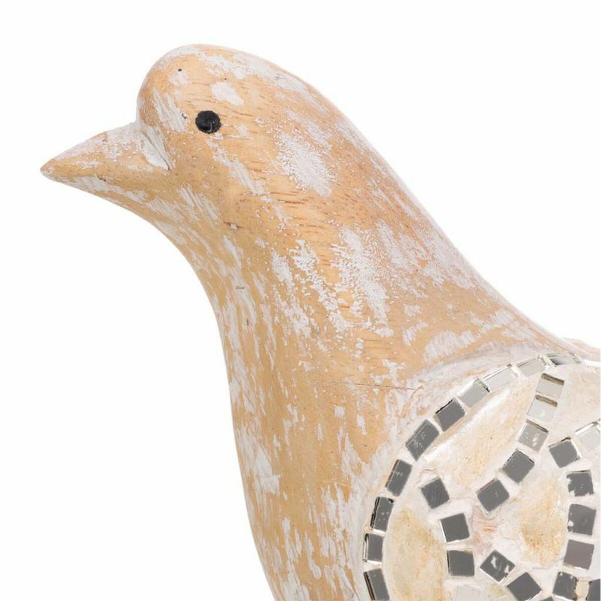 Prydnadsfigur Alexandra House Living Vit Naturell Fågel 26 x 12 x 30 cm - 4