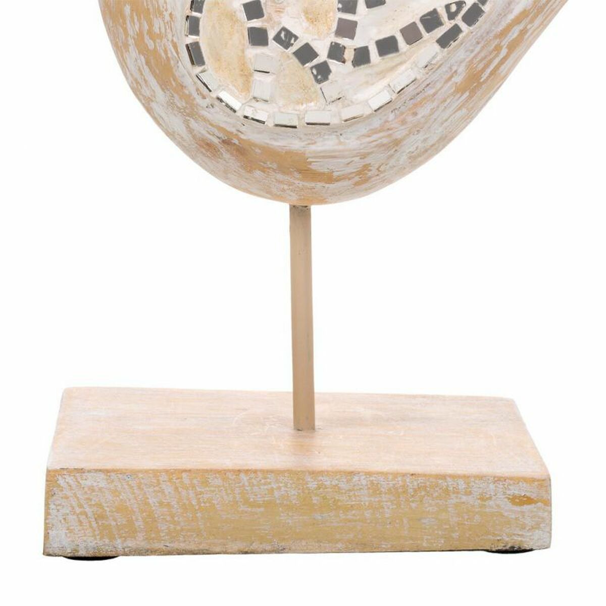 Prydnadsfigur Alexandra House Living Vit Naturell Fågel 26 x 12 x 30 cm - 5