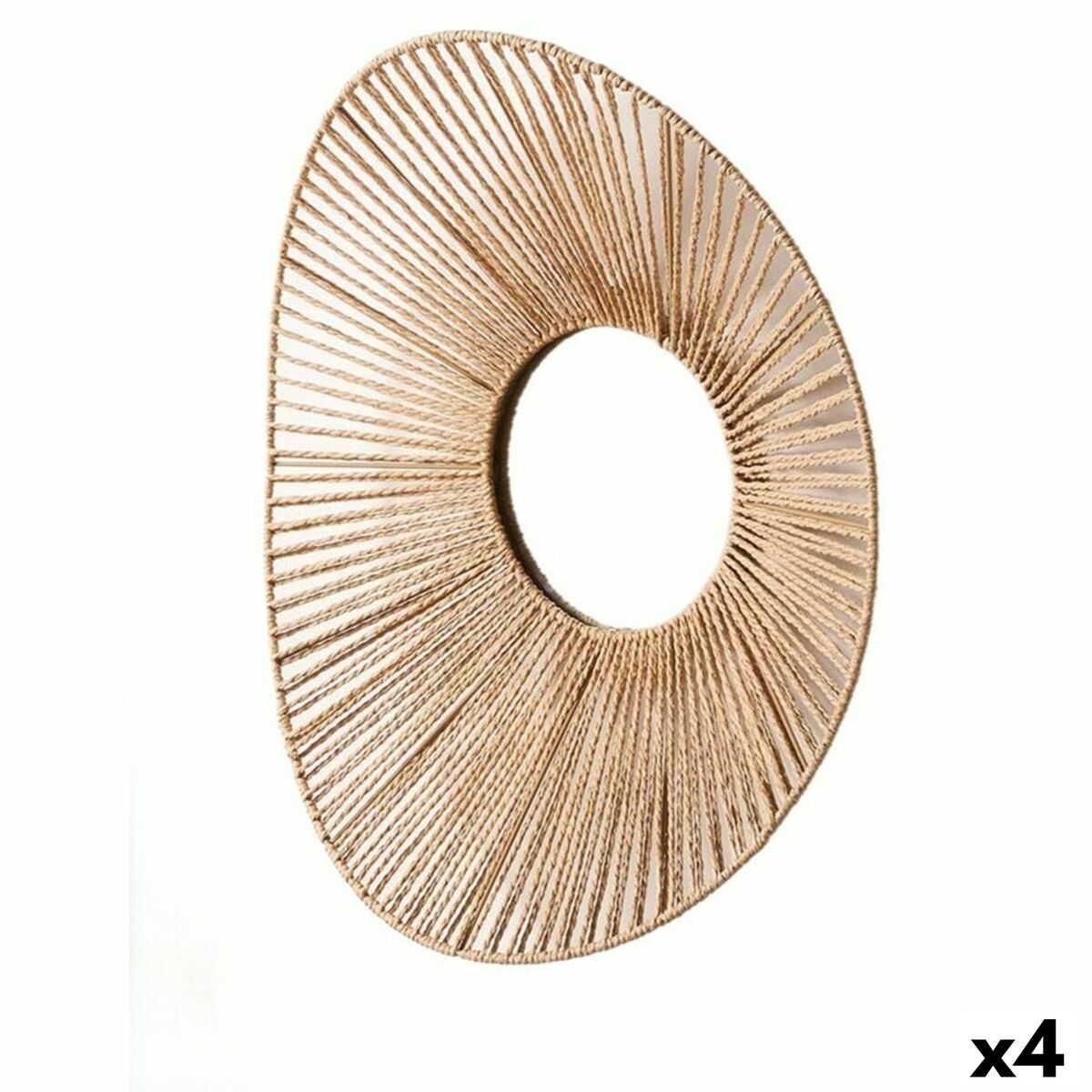 Väggspegel Gift Decor Naturell Avlång 55 x 14 x 48 cm (4 antal)