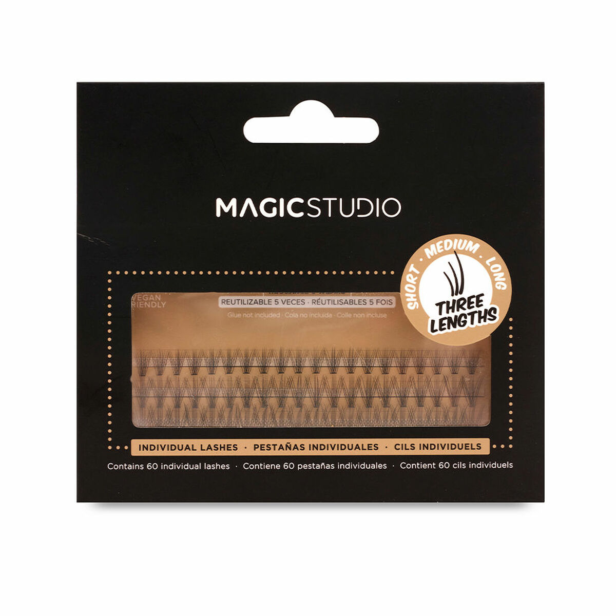 Set med falska ögonfransar Magic Studio Mink Individuell (60 antal) - 2