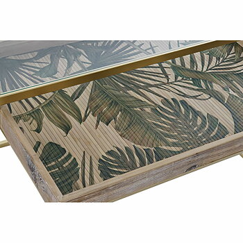 Soffbord DKD Home Decor Gyllene Naturell 90 x 60 x 45 cm